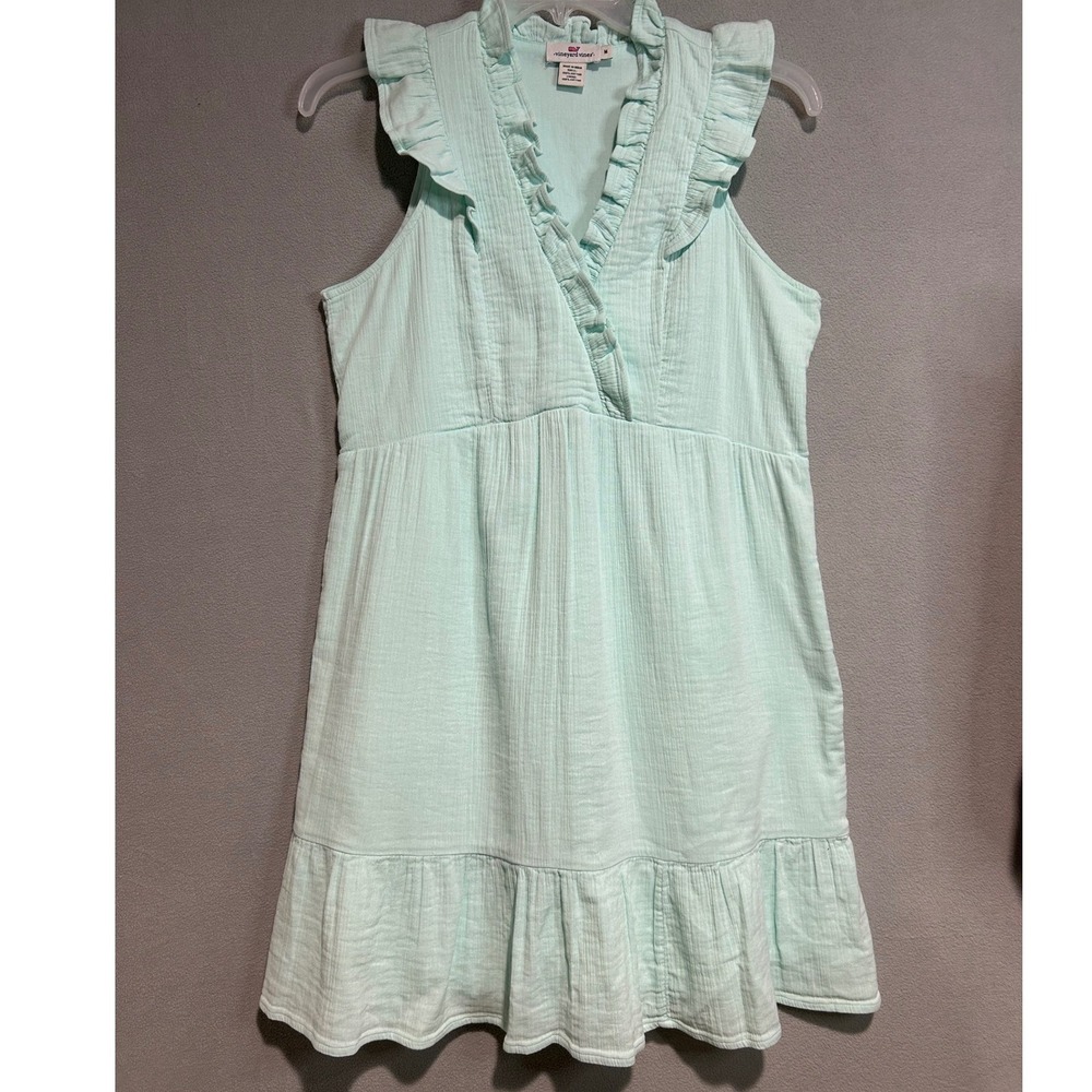Vineyard Vines Mint Green Ruffled Mini Dress